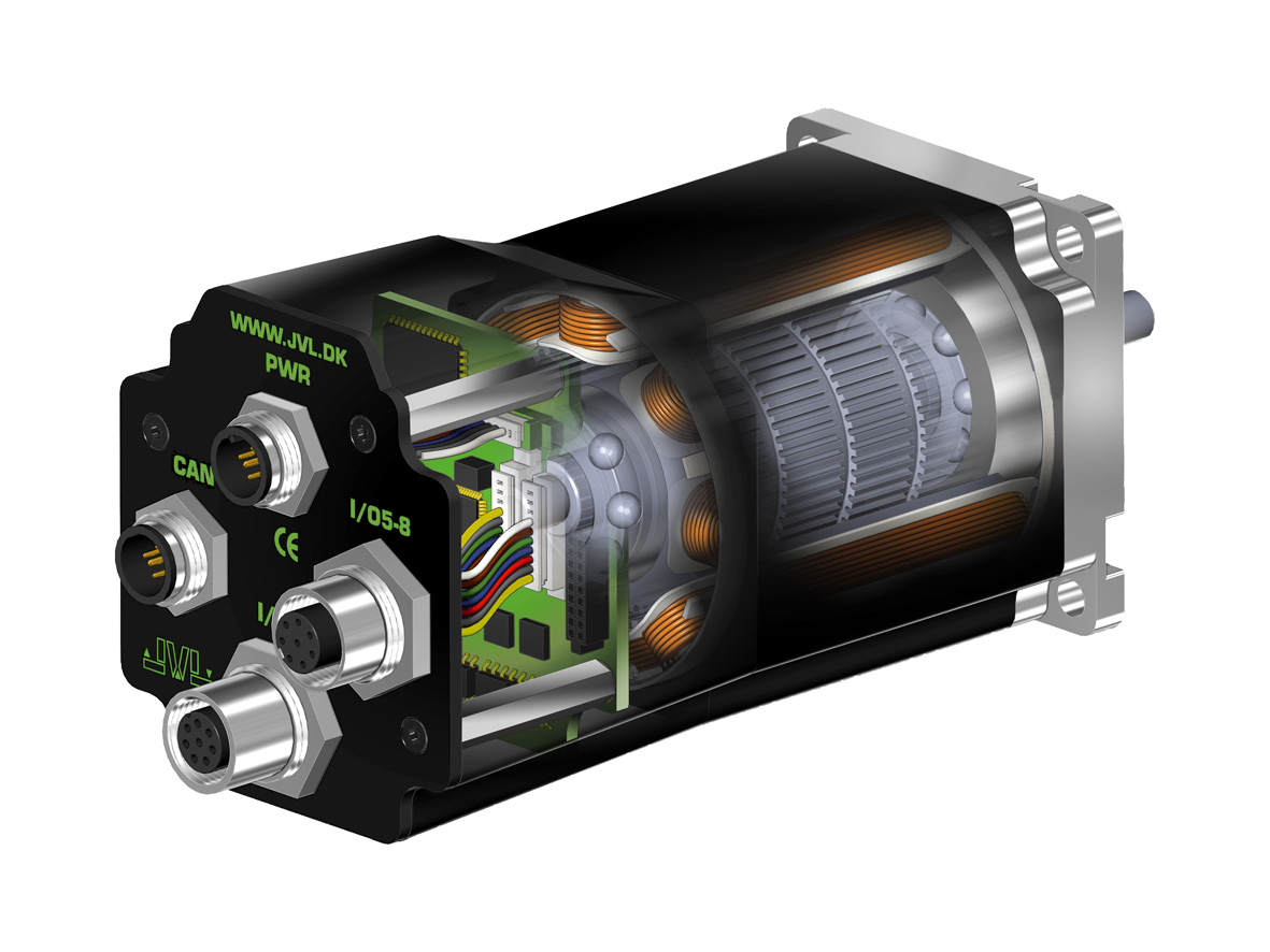 JVL manufactures integrated smart motors & stepper motors