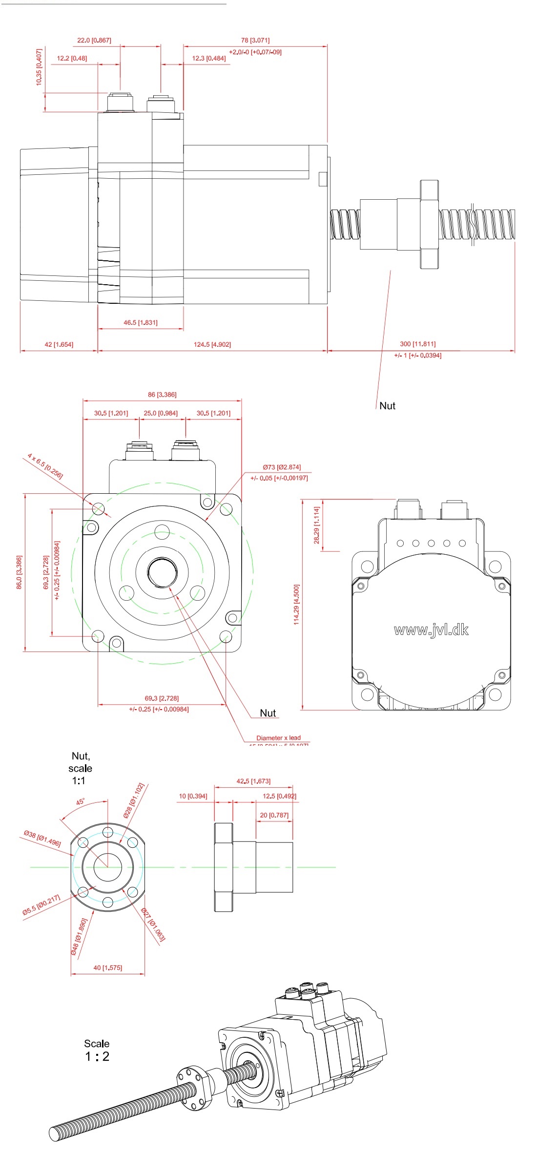 MIL34 Ball screw drawings