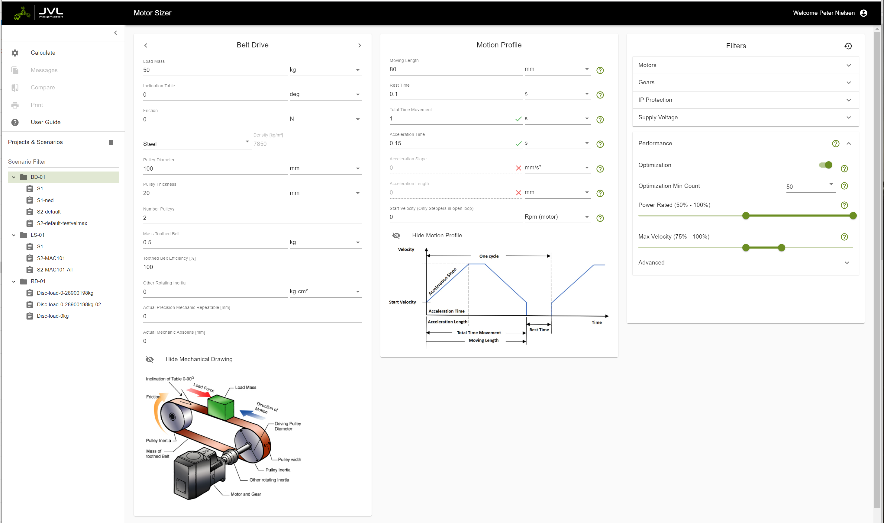 motosizer is a free and easy to use software by JVL, for helping to choose the rigth gear & smartmotor.